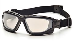 Pyramex Sb7080Sdt I-Force Safety Glasses, Black Frame, Indoor/Outdoor Mirror Anti-Fog Lens