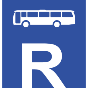 R301 - Bus Reservation Road Sign