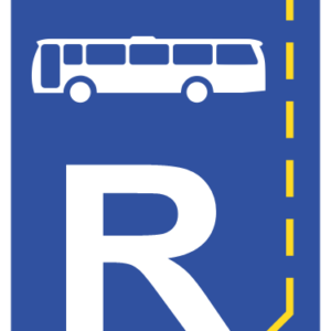 R303 - Start Of Bus Lane Reservation Road Sign