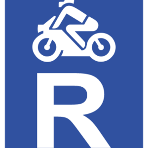 R307 - Motor Cycle Reservation Road Sign