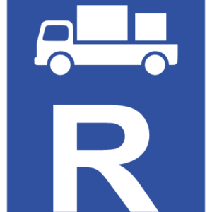 R312 - Delivery Vehicle Reservation Road Sign