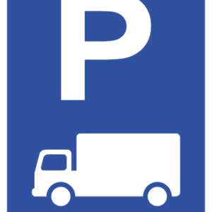 R313-P - Goods Vehicle Parking Reservation Road Sign