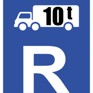 R314 - Goods Vehicle Over Indicated G.V.M. Reservation Road Sign