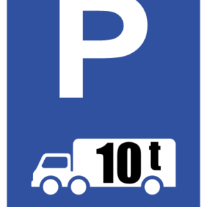 R314-P - Goods Vehicle Over Indicated G.V.M. Parking Reservation Road Sign