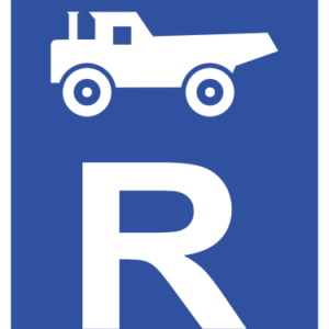 R315 - Construction Vehicle Reservation Road Sign
