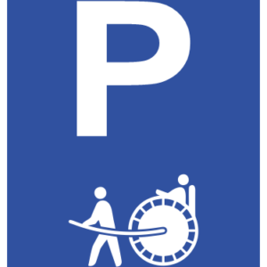 R318-P - Rickshaw Parking Reservation Road Sign