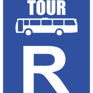 R319 - Tour Bus Reservation Road Sign