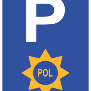 R322-P - Police Vehicle Parking Reservation Road Sign