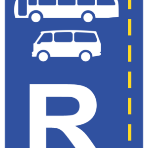 R328 - Bus & Mini-Bus Lane Reservation Road Sign