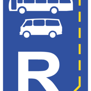 R329 - Start of Bus & Mini-Bus Lane Reservation Road Sign