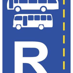 R331 - Bus & Midi-Bus Lane Reservation Road Sign