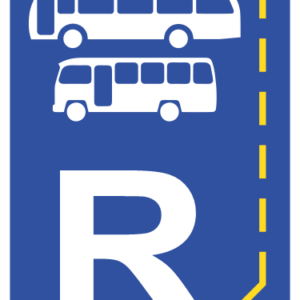 R332 - Start Of Bus & Midi-Bus Lane Reservation Road Sign