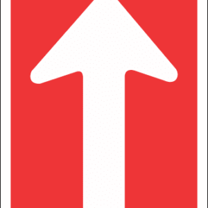 R4.3 - One-Way Straight-On Road Sign