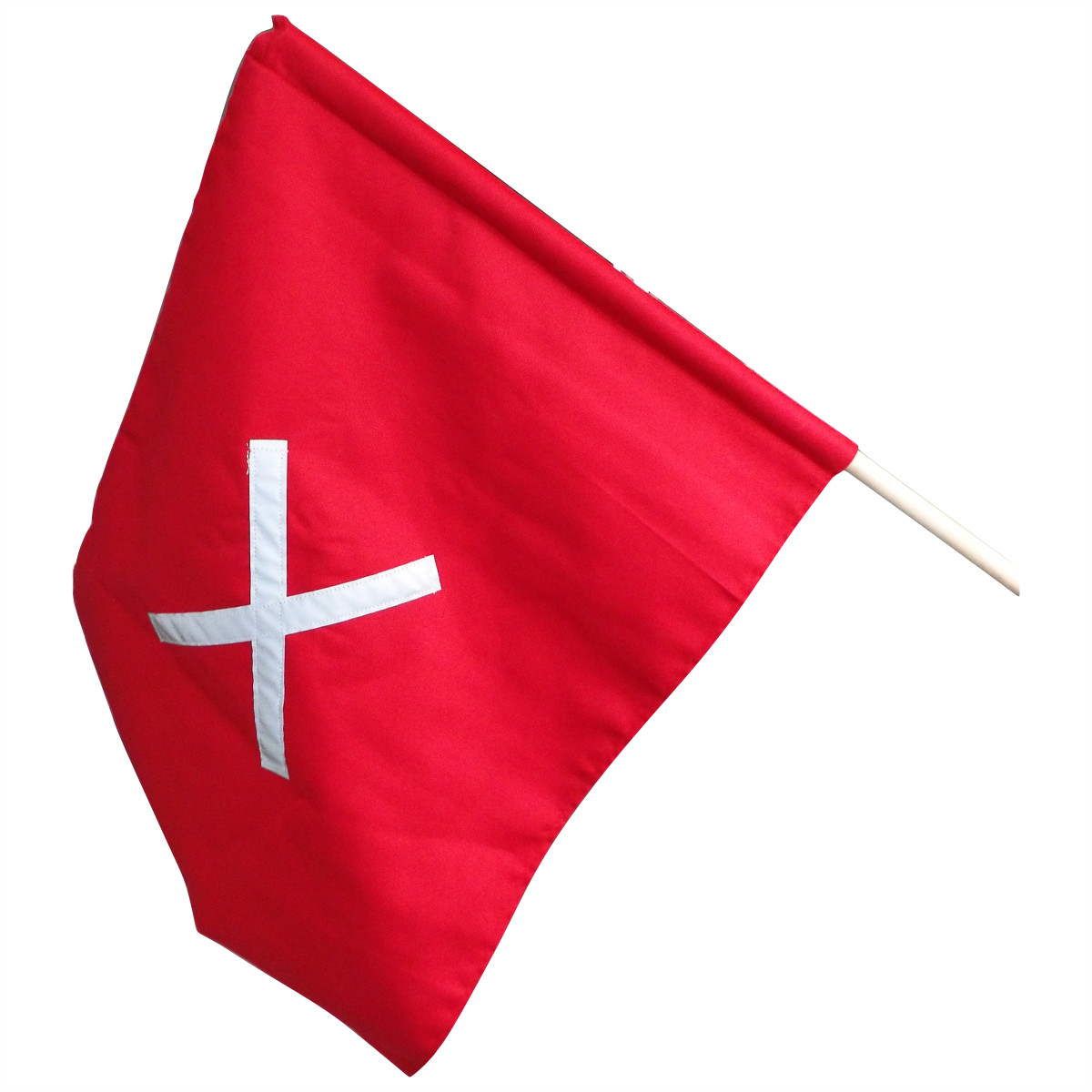 Red Reflective Flag c/w Wooden Handel