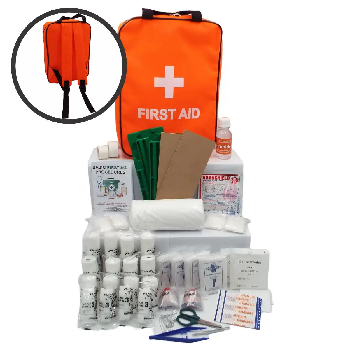 Regulation 3 (Factory) First Aid Kit (Government Spec) with First Aid Backpack - Orange