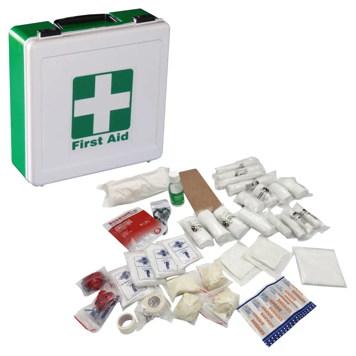 Regulation 3 (Factory) - First Aid Kit (Government Spec) with Plastic Suitcase - Green