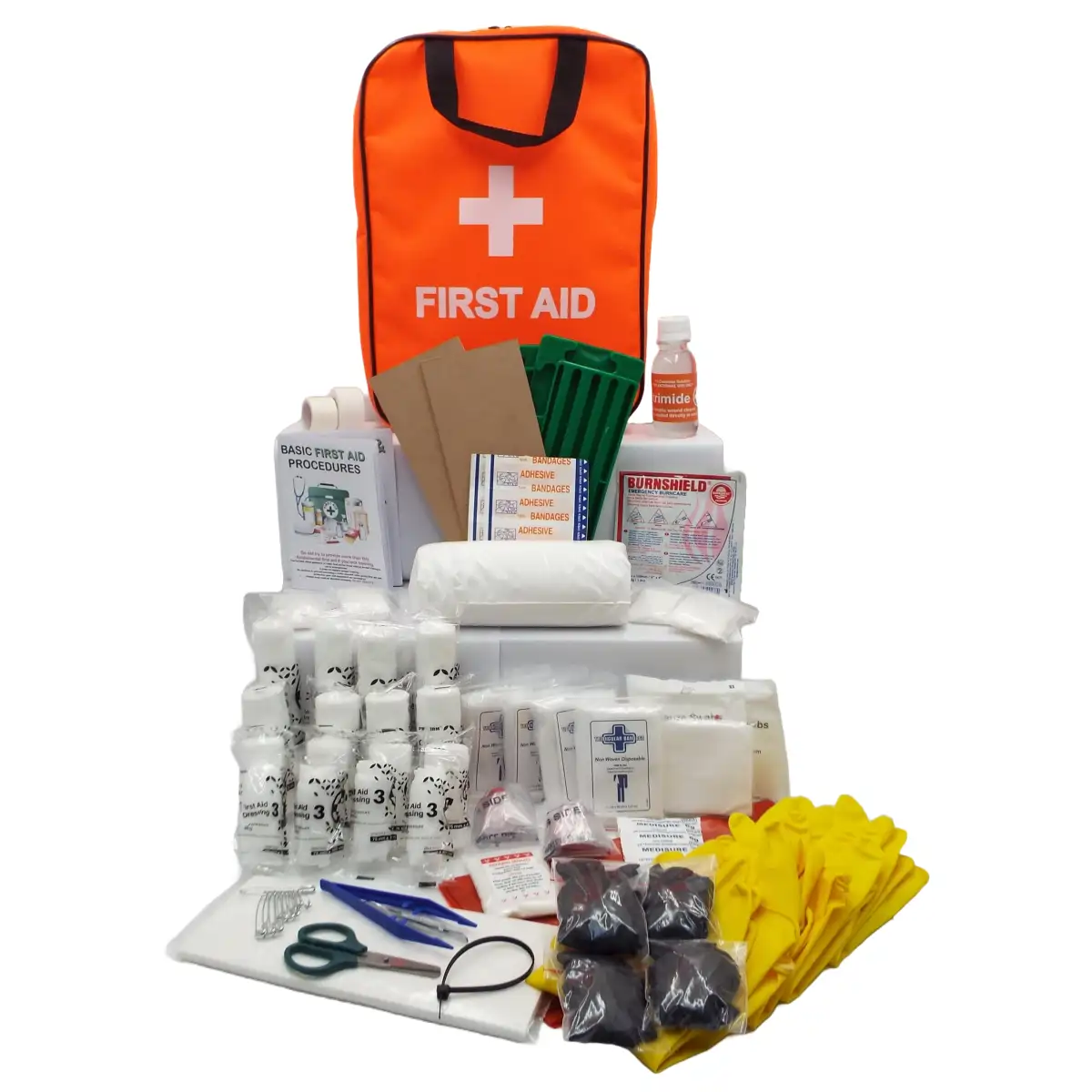 Regulation 7 (Factory) First Aid Kit (Government Spec) with First Aid Bag - Orange