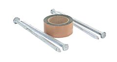 Vestil Sb-36-Ak Plastic Speed Bump With 4 Holes Asphalt Hardware Kit 13" X 7" X 6" Silver