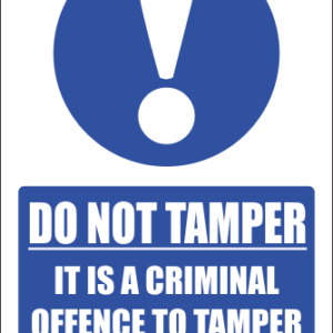 SC14 - Do Not Tamper Sign