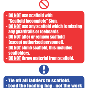 SC15 - Scaffolding Safety Sign