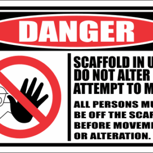 SC18 - Danger Scaffold In Use Sign