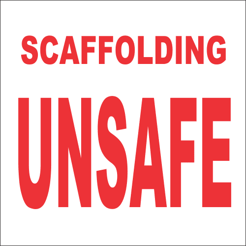 SC2 - Scaffolding Unsafe Sign