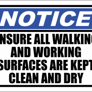 SC20 - Notice Clean And Dry Sign