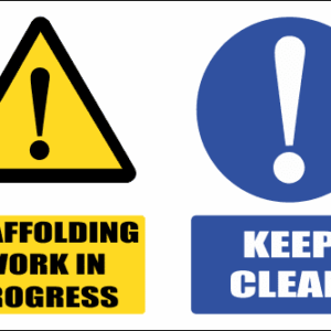 SC27 - Scaffolding Work In Progress Sign