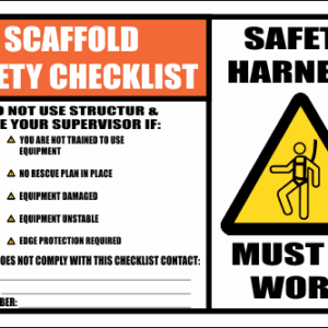 SC29 - Scaffold Safety Checklist Sign