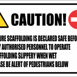 SC7 - Caution Scaffolding Sign