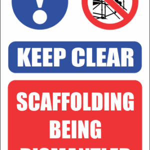 SC9 - Keep Clear Scaffolding Sign