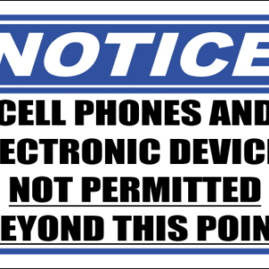 SE101 - Notice Not Permitted Sign