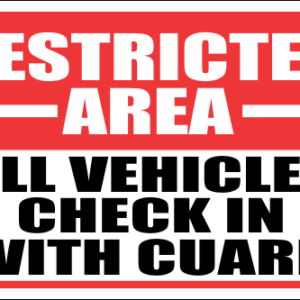 SE102 - Restricted Area Sign