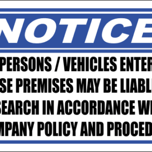 SE18 - Notice Search Sign