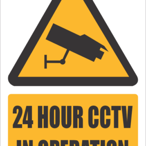 C-SE2 - 24 Hour CCTV Sign (300x200mm)