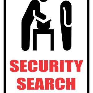 SE23 - Security Search Point Sign