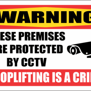SE26 - Warning Shoplifting Is A Crime Sign