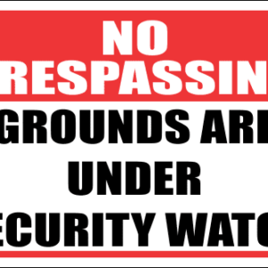 SE34 - No Trespassing Sign