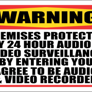 SE4 - Warning Premises Protected Sign