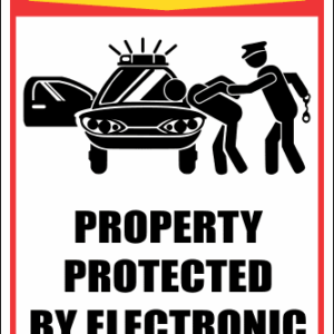 SE41 - Warning Electronic Alarm System Sign