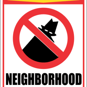SE42 - Warning Neighborhood Watch Sign