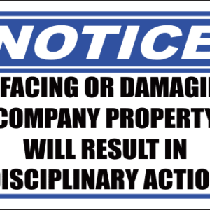 SE46 - Notice Defacing Or Damaging Sign