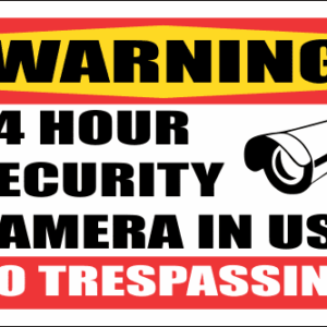 SE5 - Warning 24 Hour Security Sign