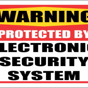 SE7 - Warning Electronic Security System Sign