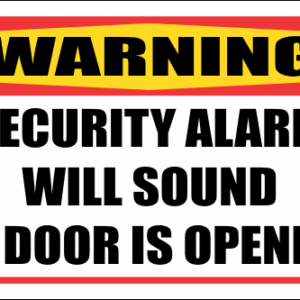 SE73 - Warning Security Alarm Sign
