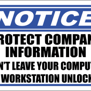 SE89 - Notice Protect Company Information Sign