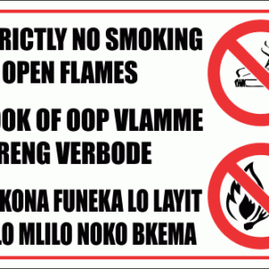 SM14 - No Smoking Or Flame Sign