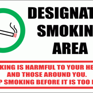 SM18 - Designated Smoking Area Sign