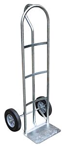 Vestil Spht-500S-Hr Galvanized Steel P-Handle Truck With Hard Rubber Wheels 500 Lb. Capacity, Gray
