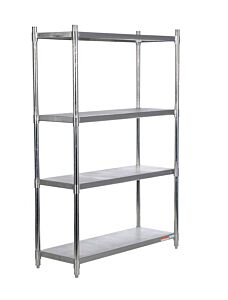 Vestil Sss-1848 Stainless Steel Shelving 48" X 18" 600 Lb. Capacity, Brushed Silver
